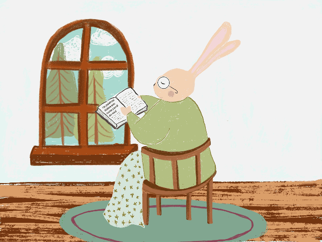 Magnolia leyendo junto a la ventana